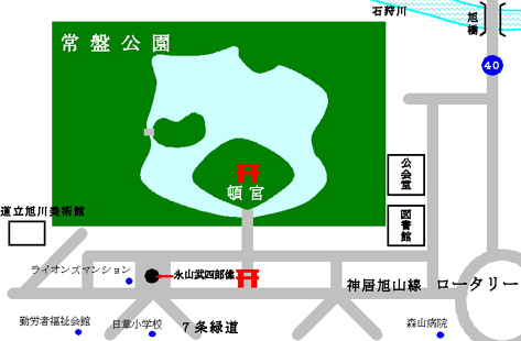 上川神社頓宮アクセスマップ